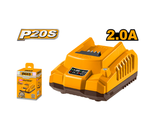 Cargador Bateria 20v 2.0ah Power Ion Litio Linea P20s Ingco