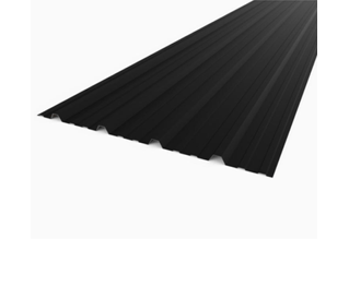 Chapa Trapezoidal Cincalum Negra Nº 25 1.10 X 5.00 Mt