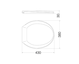Tapa Asiento De Inodoro Ferrum Traful Universal Plus TFW Polipropileno Blanco