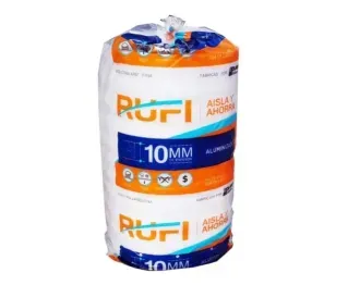 Aislante Térmico Isolant Rufi 10Mm Aluminio Con Solape X 20Mt