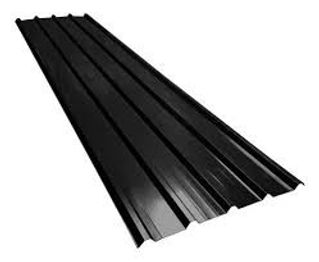Chapa Trapezoidal Cincalum Negra Nº 25 1.10 X 12 Mt