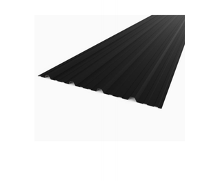 Chapa Trapezoidal Cincalum Negra Nº 25 1.10 X 12 Mt