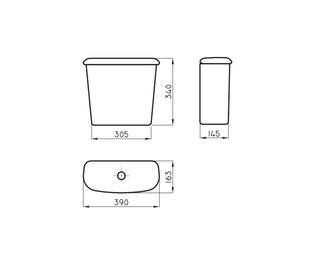 Depósito De Colgar Ferrum Espacio Andina Descarga Simple Dte6F Blanco