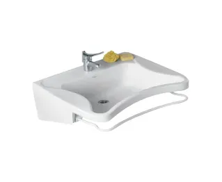 Lavatorio 1 Agujero Con Soporte Fijo Ferrum Espacio Andina Let1F Blanco