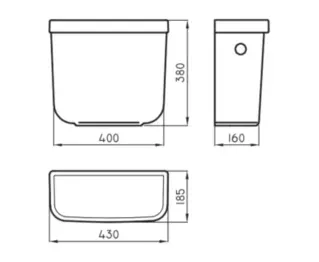 Depósito De Apoyar Ferrum Bari Descarga Dual Dkw6F Blanco