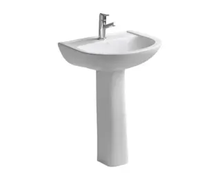 Pie Columna De Lavatorio Ferrum Bari Ckc Blanco