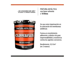 Pintura Asfáltica Clipperflex 18 Lt