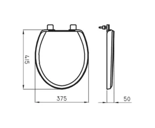 Tapa Asiento De Inodoro Ferrum Redondeada Tfx Madera Blanco Herraje De Plástico