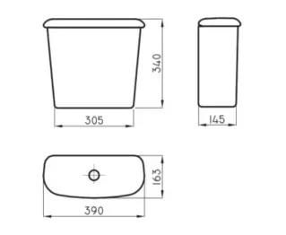 Depósito De Colgar Ferrum Andina Descarga Simple 6 Litros Blanco Das6C-B