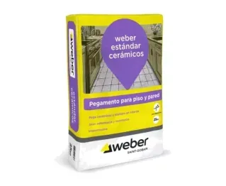 Pegamento Weber Estándar Impermeable X 25 Kg