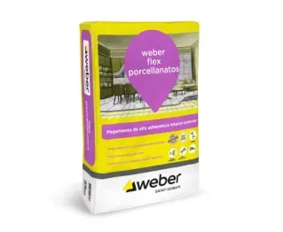Pegamento Porcelanato Weber Flex X 25 Kg