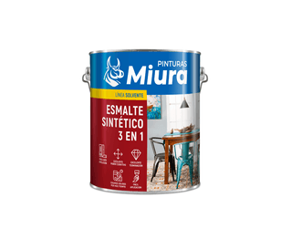 Esmalte Sintetico Miura 3 En 1 Negro Mate 450Cc